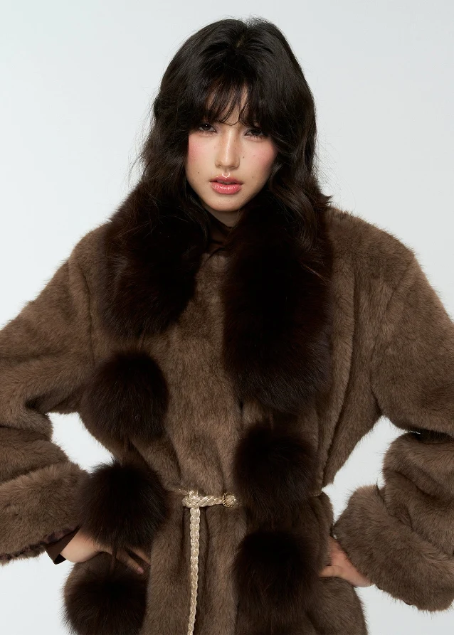 Fox Fur Pom Scarf - szxrfrp