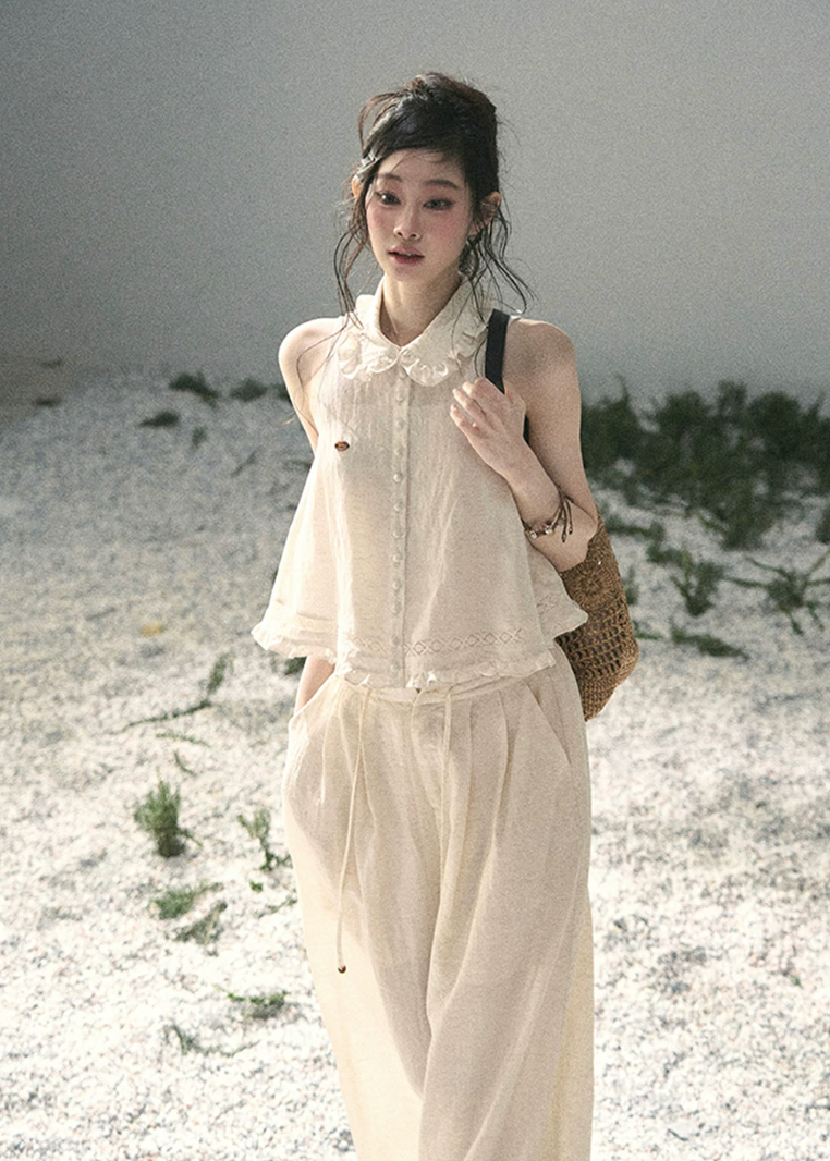 Soft Cloud Lace Two-Piece Set - szxrfrp