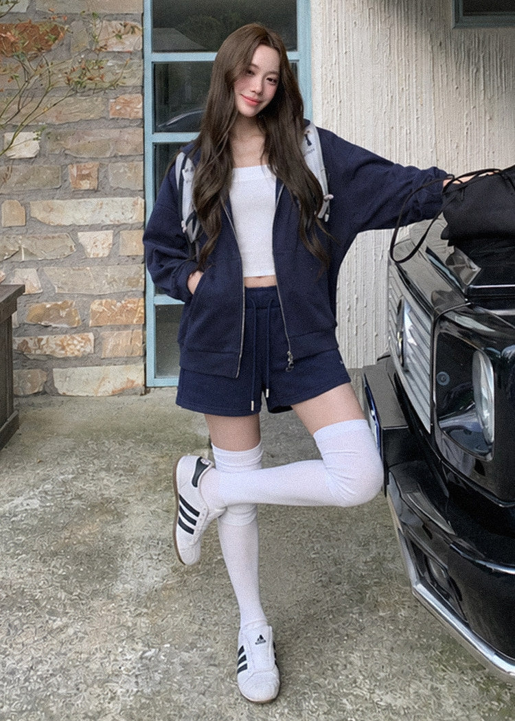 Midnight Roaming Embroidered Hoodie & Sweatpants Set - szxrfrp